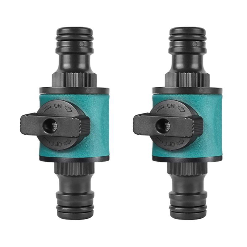 2Pcs Garden Hose Pipe Tap Shut Off Valve Fitting Connector Pipe Coupler Stop Water Connection Repair Joint Irrigation Adapter