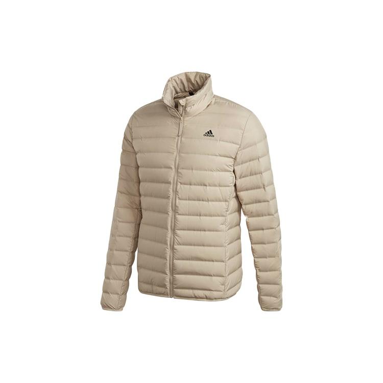 adidas Windproof And Warm Sports Stand Collar Down Jacket Men s Khaki GE5826 XL
