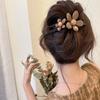 Double Flower Duckbill Clip Sweer Elegant Ponytail Clip for Women Girls Thin Thick Curly Hair Styling Hair Accessories Barrettes