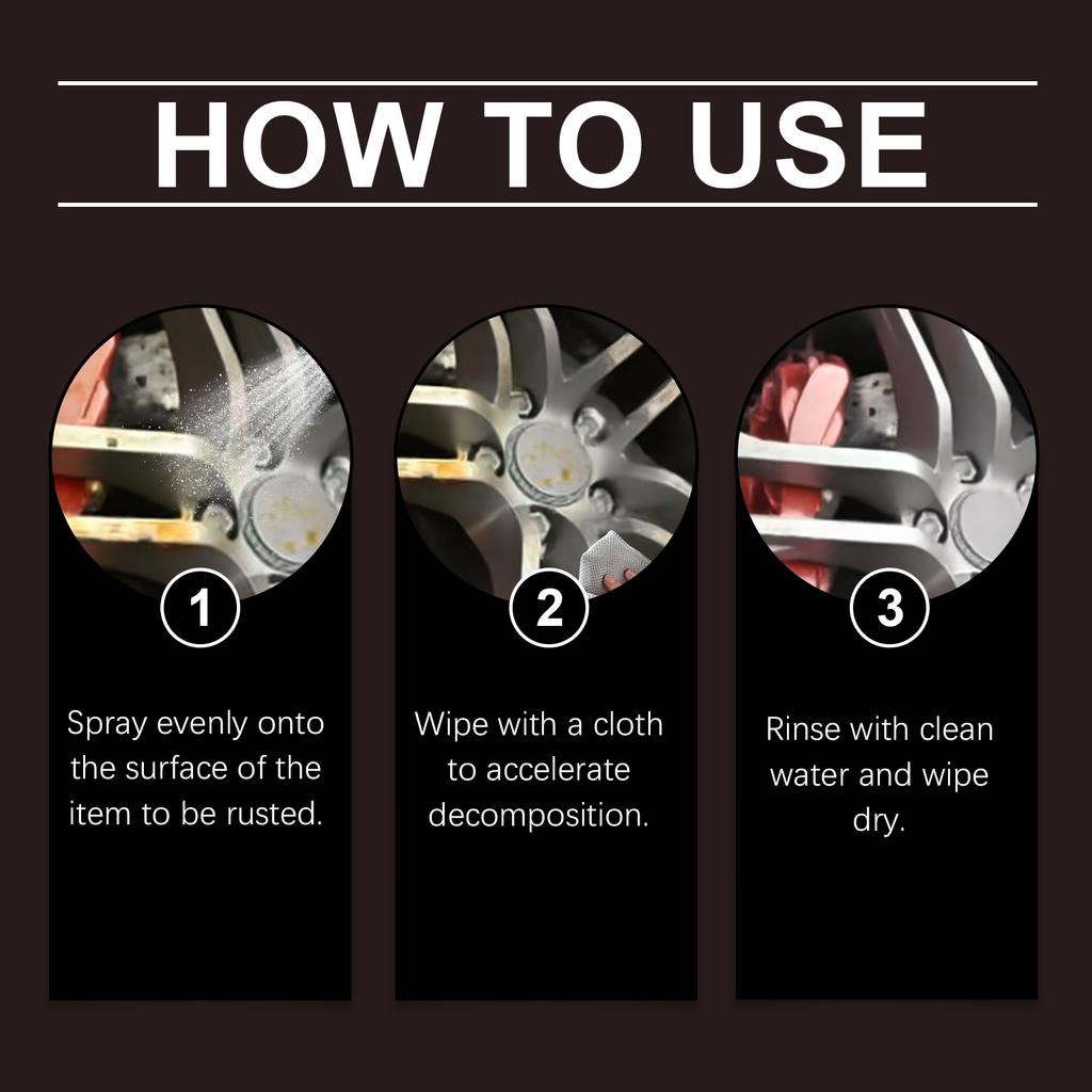Multipurpose Rust Remover Potent Car Detailing Maintenance Multi-Purpose Supplies Auto Accessories Gadget Anti-Rust Metal Chrome