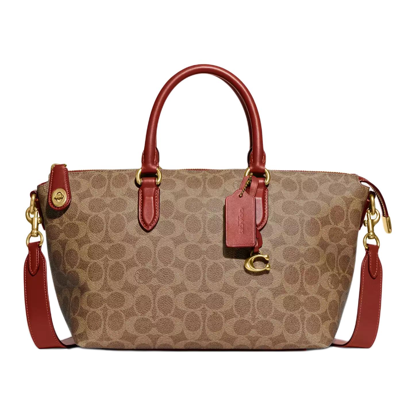

Coach 27 Classic Monogram Zip Tote Bag Shopping Handbag Crossbody Shoulder Bag Large Women tote Khaki CE742-B4NQ4 Basic Set (Bag+Dust Bag)