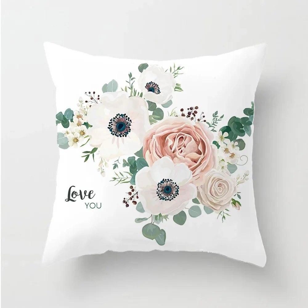 Офисный диван, чехол для подушки, простой красивый цветочный узор, принт, роскошный домашний декор, чехол для подушки 40x40cm