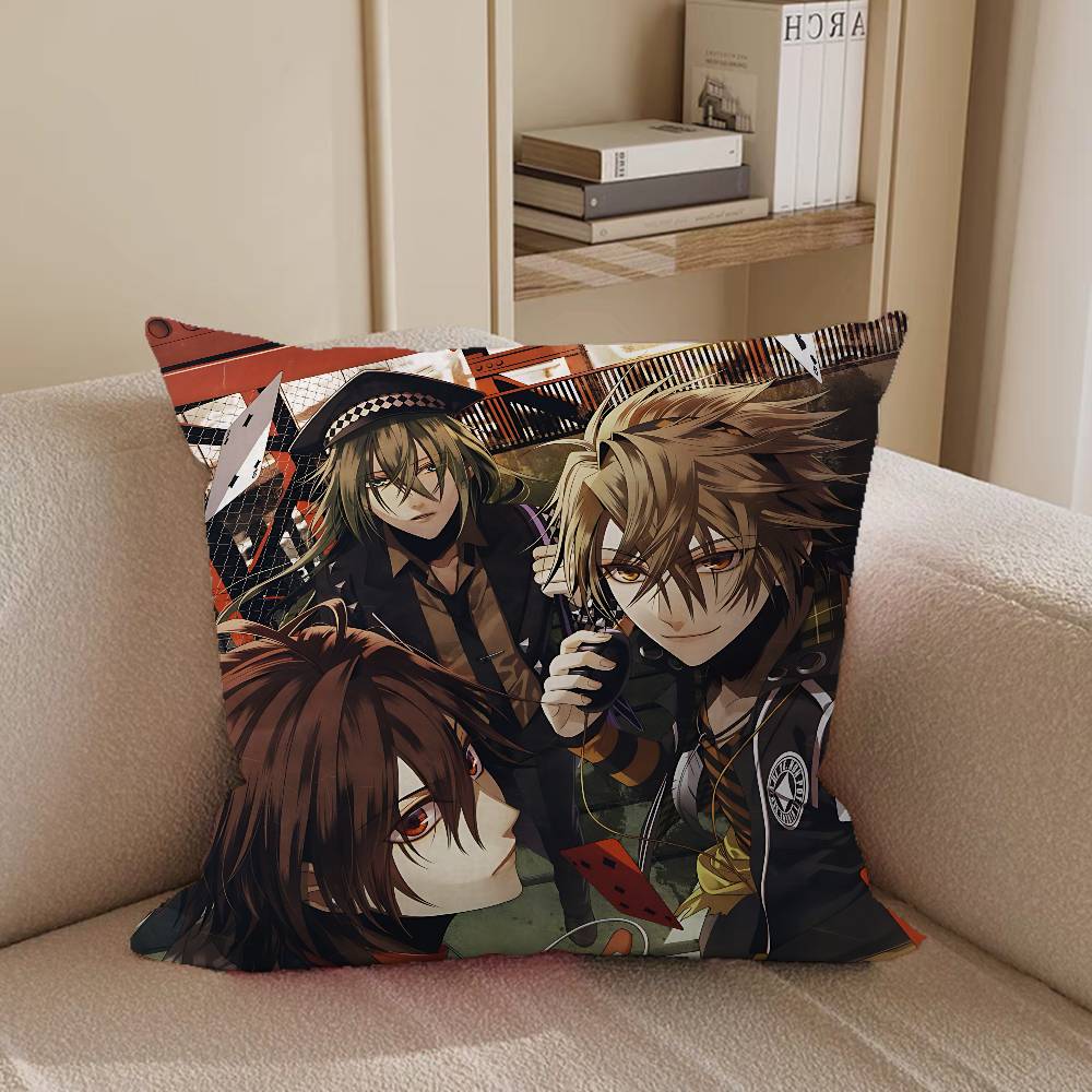 Anime-A-AMNESIA Pillow Covers Cartoon Sofa Decorative Home Double-sided Printing Short Plush Cute Cushion Cover