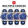 OLEVS 9923 Mens Watch Casual Fashion Luxury Original Mechanical Watch Leather Strap Luminous Watches For Man High Quality Reloj
