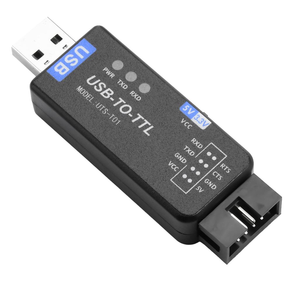 UTS-T01 USB To TTL Converter CH343G Chip Multi Protection & Systems Support Stable Transmission LED Indicators