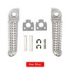 1 paar Motorrad Fußrasten fußrasten Hinten Vorne Aluminium Silber Für Yamaha YZF R1 2002-2020 R6 2003-2020 YZF R6S R1M Zubehör