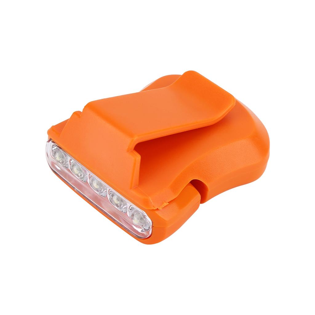 5 LED   Clip Head Lamp Light Hat HeadLamp For Outdoor Fishing Camping (Black)