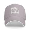 Cappellino da Baseball PitBull GerUnisexy Logo Nero con Bordino Bianco Stile Streetwear Classico Vestibilità Regolabile per Unisex e Donne