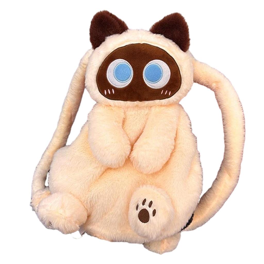 Backpack School Satchel Travel Bag Handbag Soft Cartoon Cat-Shaped for Women Work And