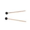 2Pcs Ethereal Drumstick Rubber Round Head Wood Handle Drum Hammer Percussion Accessories