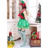 Premium Quality Women's Fashion Sexy Green Christmas Cosplay Elf Costume Dress Set