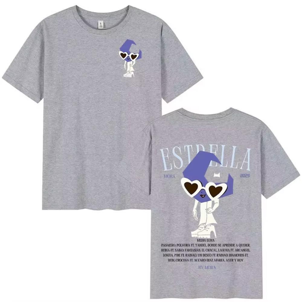 Rapper MORA Album 2025 Merch Graphic T Shirt Men's Clothing Casual Oversized T Shirts Unisex Fashion High Quality  T-shirt