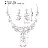 Yi Sugar Fashion Trendy Crystal Gold Plated Wedding Party Pearl Jewelry Necklaces Zircon Jwelleries Set With Pearls for Women