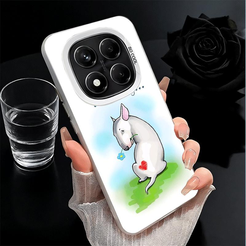 Bull Terrier Dog Cute Puppies Soft Phone Case for Samsung Galaxy S24 S25 FE S26 Edge S23 Ultra S22 Plus S21 + Shockproof Cover B