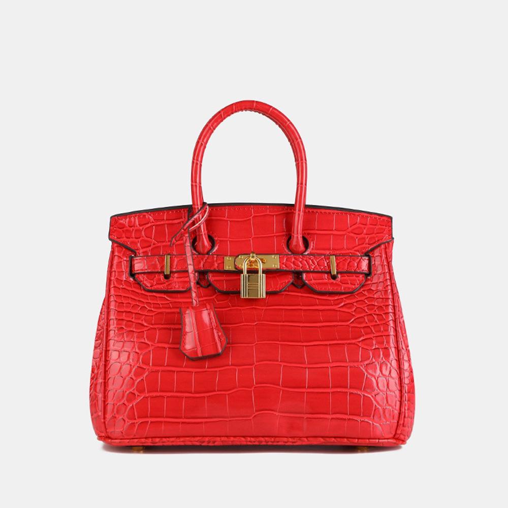 Женская модная сумочка с принтом под крокодила, с замком-пряжкой, регулируемым плечевым ремнем, различные цветовые варианты, сумка через плечо, сумка на плечо M оранжевый