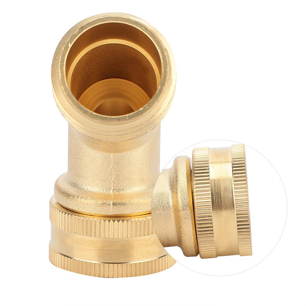 3/4" Messing Winkel Kugelhahn Schlauchanschluss Adapter mit Dichtung für Garten