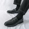 Fashion Trendy New Slip On Brown Black Loafers New Men's Patent Leather Shoes Male Designer Formal Wedding Dress Homecoming Footwear