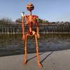 Halloween Pumpkin Skeleton Decorations with Movable Joints Human Bones Stayable Posable Skeletons for Spooky Scene Party Favor