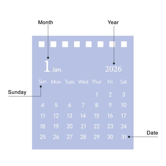 2026 Mini Desk Calendar with Stickers Ritual Life Planner Portable Standing Flip