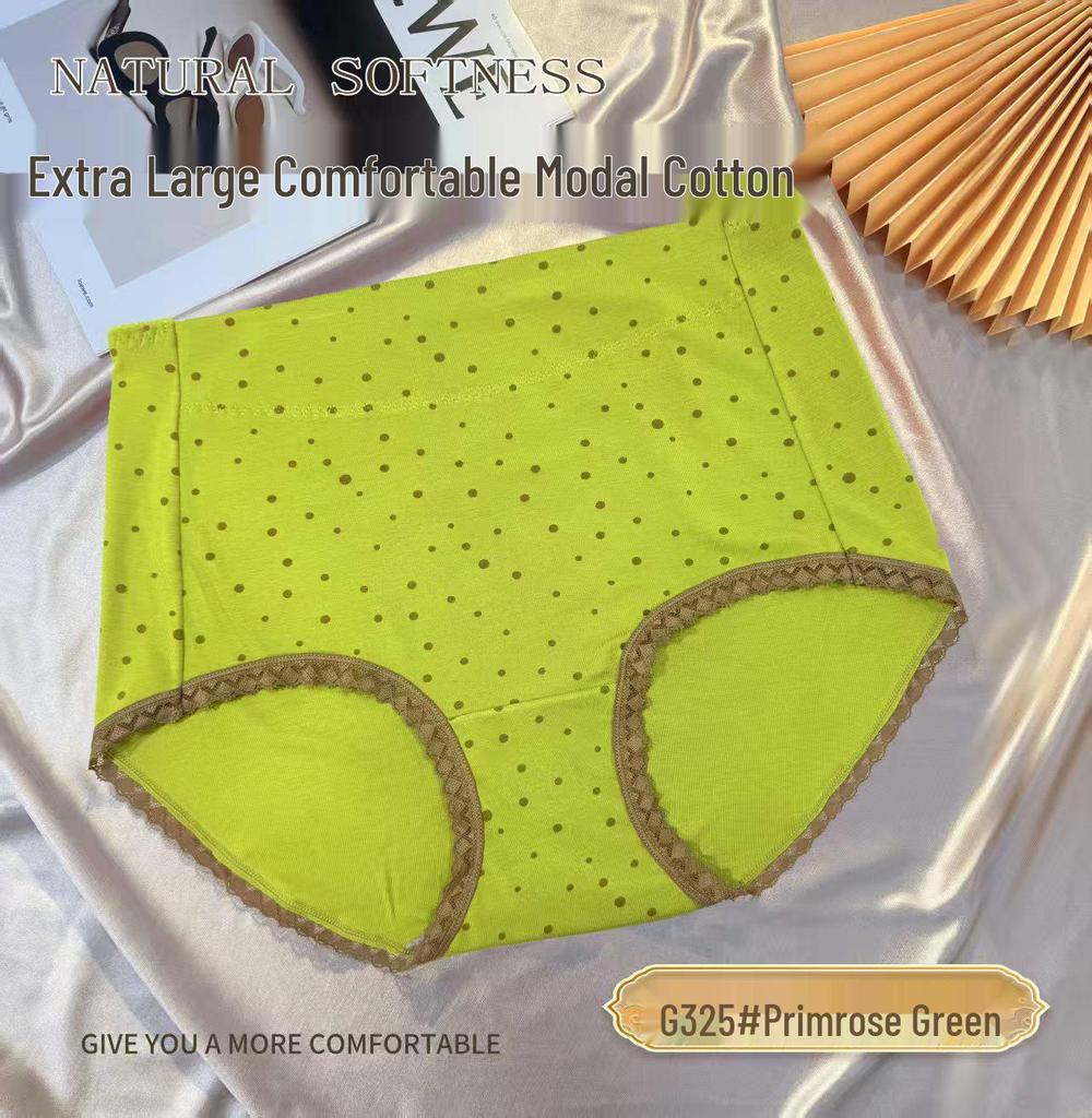 Plus Size High-Waisted Polka Dot Cotton Underwear for Women - 2026 New Style for Middle-Aged and Elderly