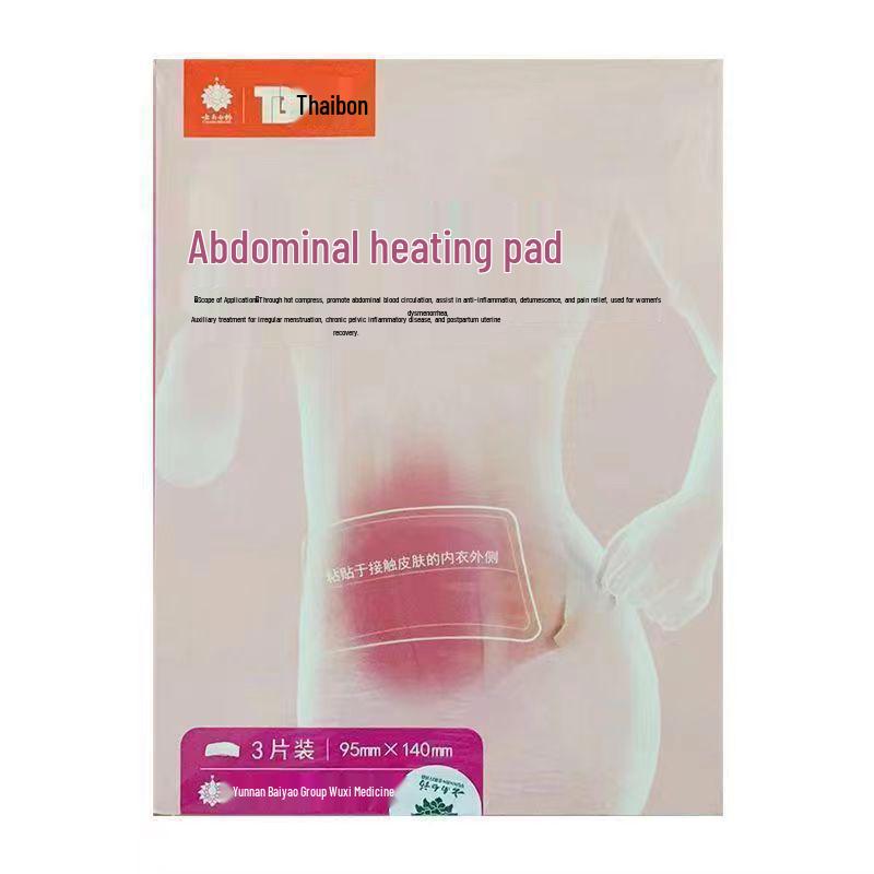 Taibang Self-Heating Abdominal Heat Patches for Dysmenorrhea, 3-Pack