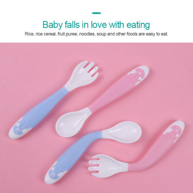 Buy 2 Pcs/lot Baby Utensils Spoon Fork Set For Toddler Babies Children
