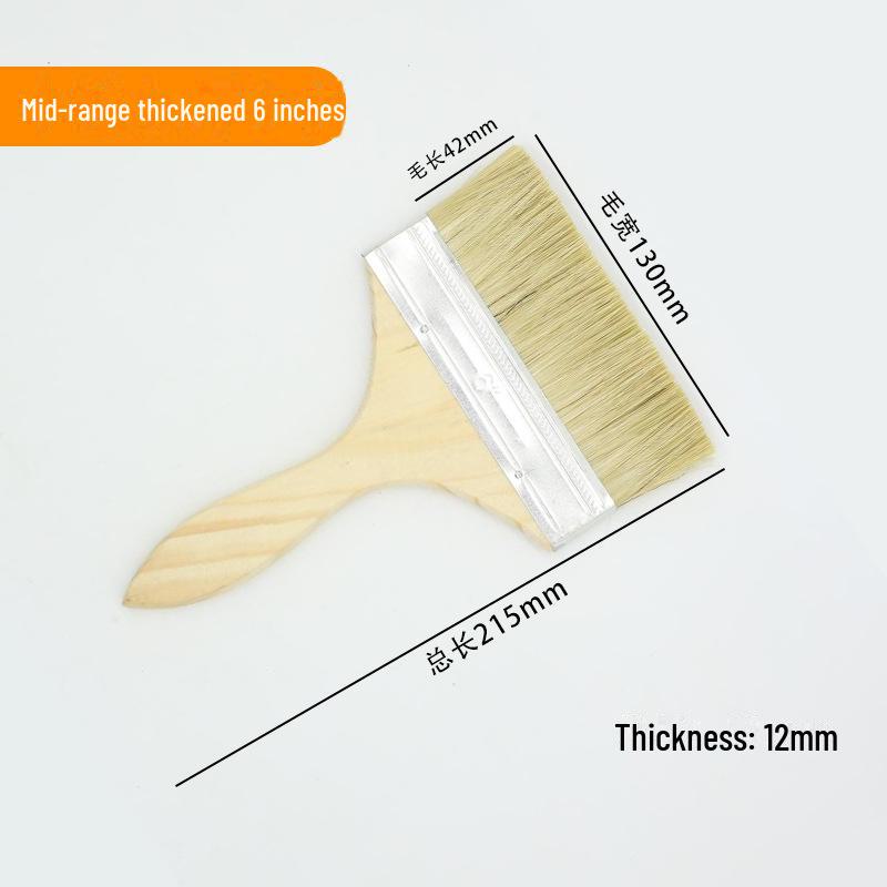 Industrie-Farb- und Reinigungsbürstenset – Weiche & Harte Borsten, Langer Griff für Kleber, Farbe und Detailarbeiten