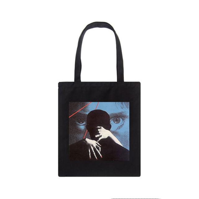 Horror Face Gothic Casual Dark Black Canvas Bag Large Capacity Hip-hop Shopper Bag Vintage High Street Y2k Women Shoulder Bags