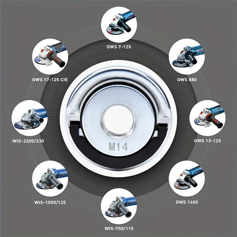 M14 Winkelschleifer Schleifteller Selbstsichernder Schleifteller Gewinde Winkelschleifer Winkelschleifscheibe Schnellverschluss Kraftspannfutter Werkzeug