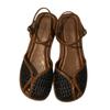 Römische Sandalen Damen Sommerbekleidung 2025 flachsohlige Taschenkopf mit Löchern Schuhe Nische Retro Füße kleiner Rock Schuhe