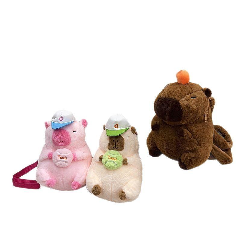 Capybara Backpack Doll Animal Shoulder Bag With Adjustable Straps Shoulder