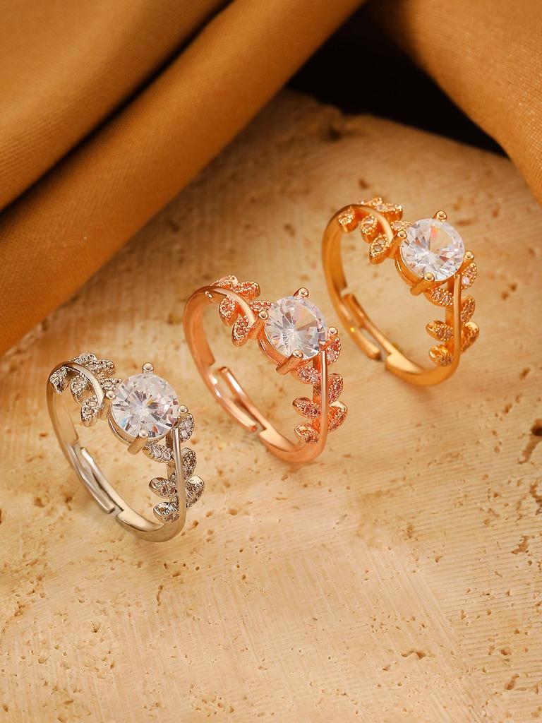 Laurel Goddess Moissanite Ring for Women – Elegant Simulated Diamond Gift for Girlfriend