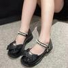Soft Soled Mary Jane Shoe Pearl Girls Princess Shoes Fashion Casual Kids Flats  Banquet