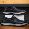 2025 summer men's work shoes Korean version of comfortable and trendy kitchen men's platform anti-leather shoes