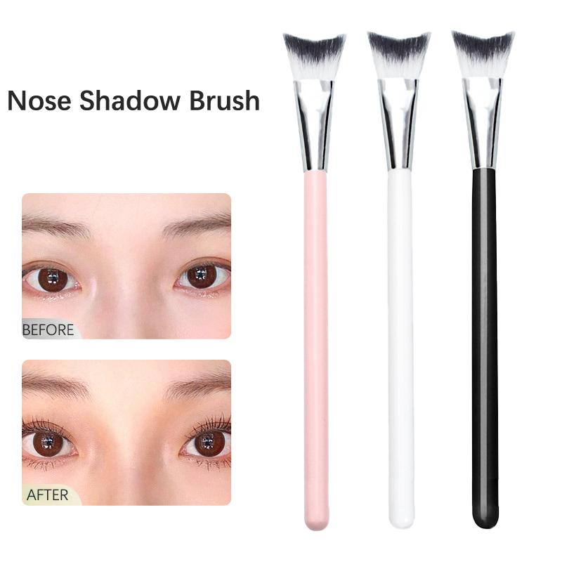 Pincel de Sombra para Nariz Pincéis de Maquilhagem de Contorno Angulados Silhueta Olho Nariz Sombra Cosmética Pincel Corretor Ferramentas de Maquilhagem