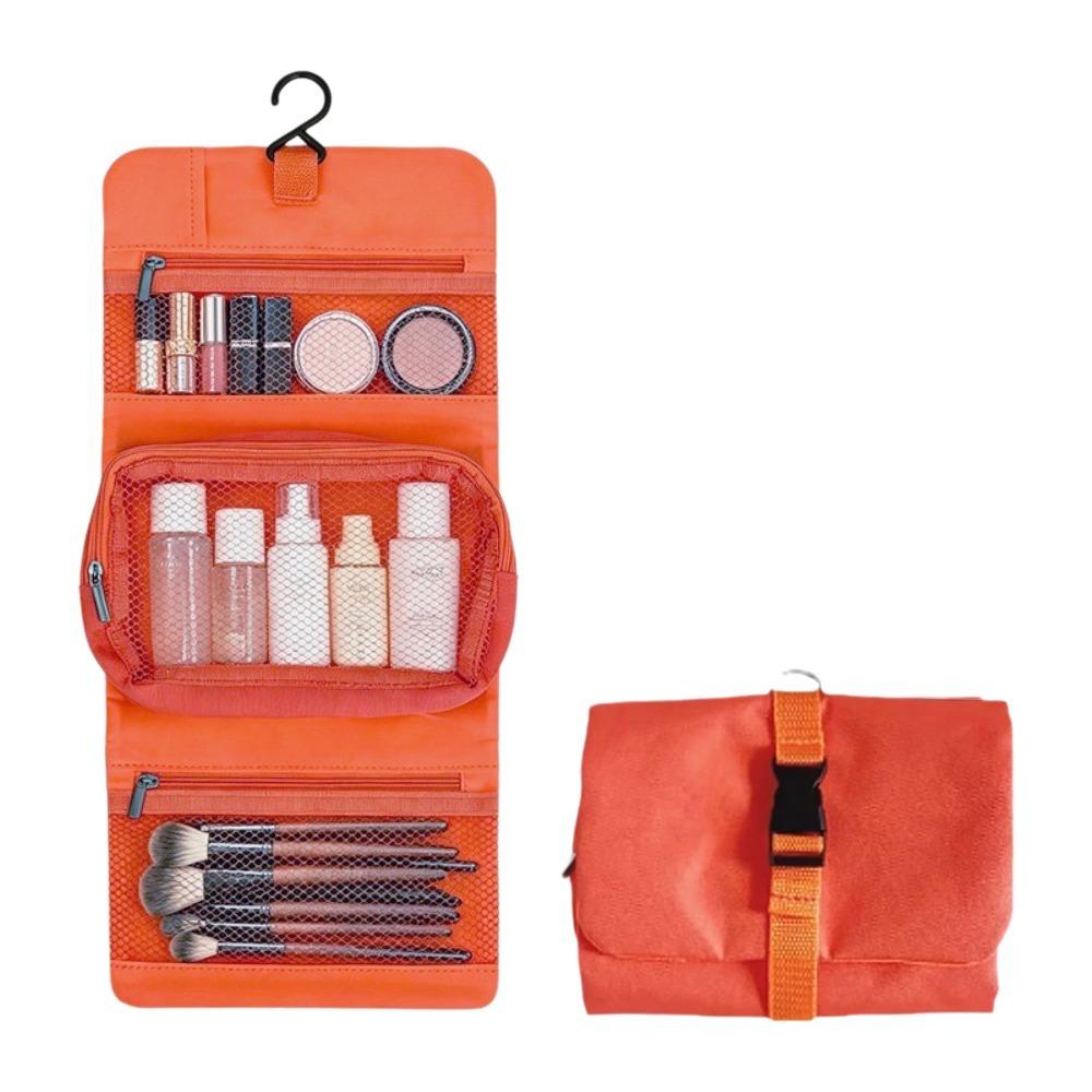 Multiple Pockets Detachable Toiletry Bag Large Capacity with Hanging Hook Hanging Makeup Bag Folding Cosmetics Bag for Home