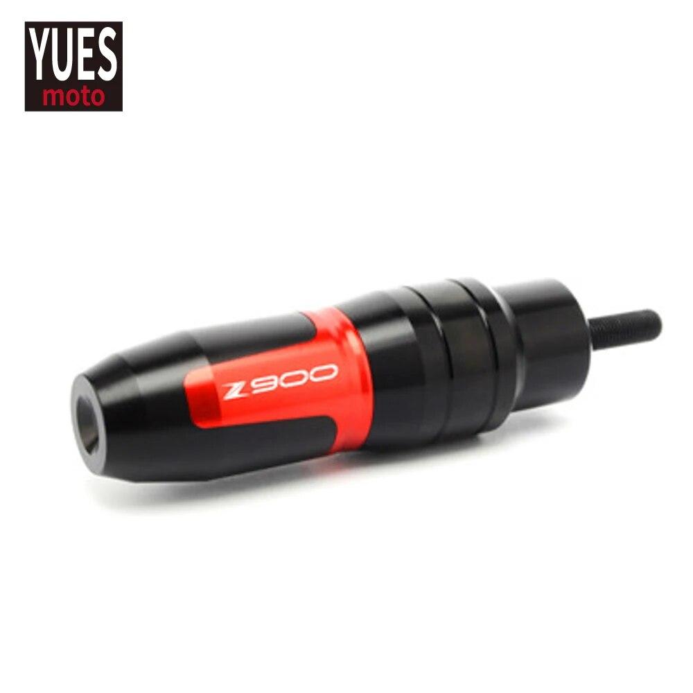 Akcesoria motocyklowe Aluminiowe osłony silnika CNC Slidery wydechu Ochraniacz przed upadkiem Z logo Do Kawasaki Z900 2012-
