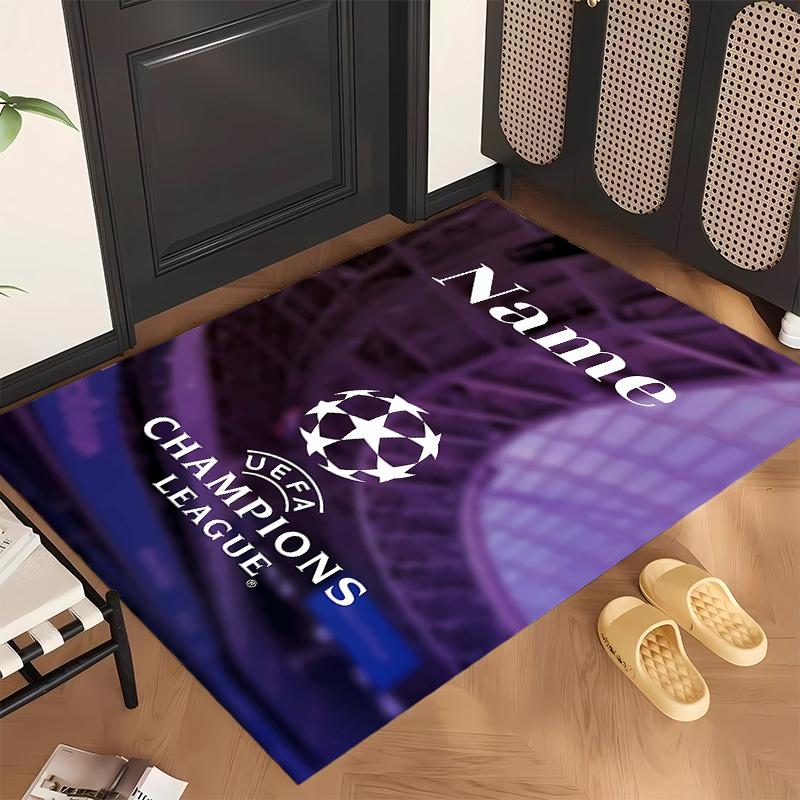 UEFA Champions (1) Personalized Name Office Carpet Stylish Decor for Living Room Bedroom Kitchen