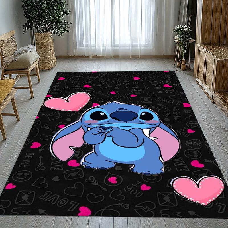 Tappeto da Salotto Antiscivolo con Disegno di Mostro Kawaii a Punti S, Morbido Tappeto per Camera da Letto, Stanza dei Giochi dei Bambini, Divano, Zerbino Decorativo per la Casa, Regalo