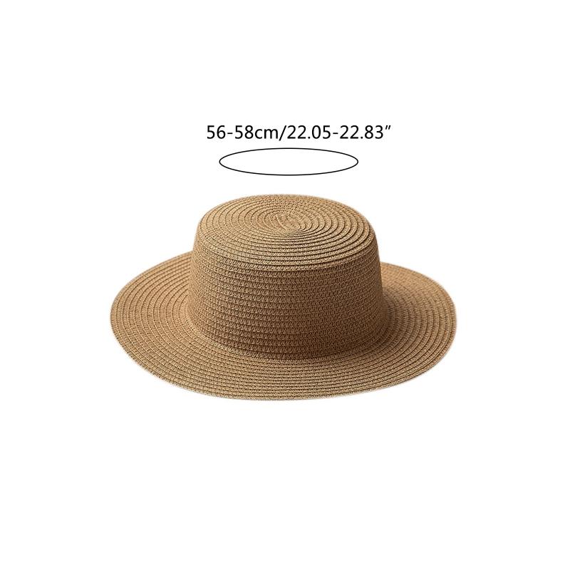 Summer Wide Brim Straw Hat Women Wide Brim Vacation Beach Hat Simple Foldable Travel for Sun Hat Sunscreen UV for Sun Ca