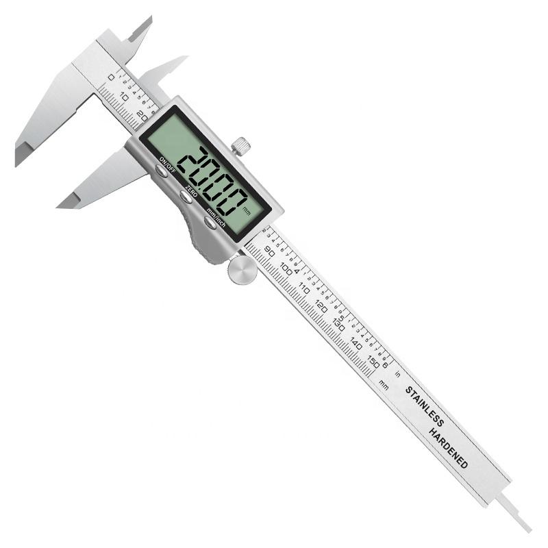 150/200/300mml Large LCD Screen Electronic Metal Stainless Steel Digital Vernier Caliper High Accuracy Digital Vernier Caliper 0-150 mm белый