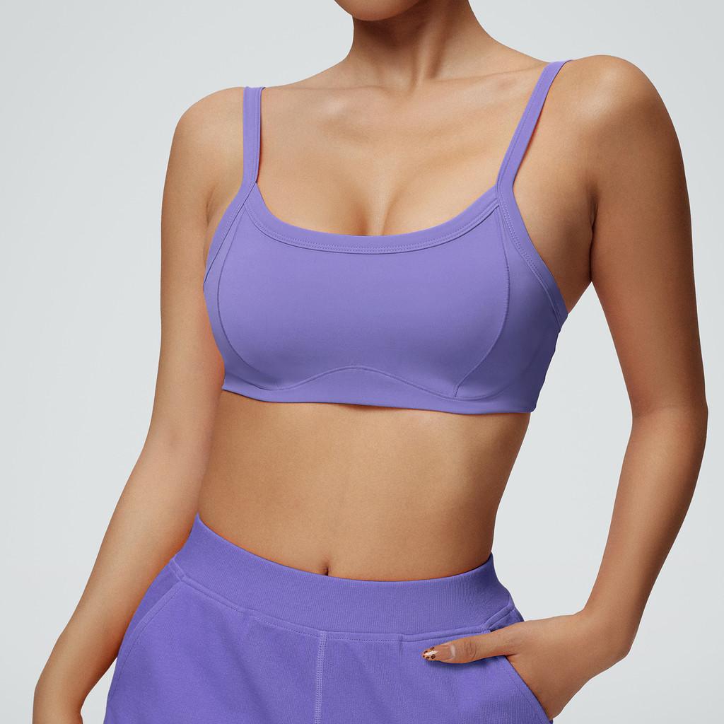 Nude Sports Bra With Removable Pads For Yoga And Running Enthusiasts