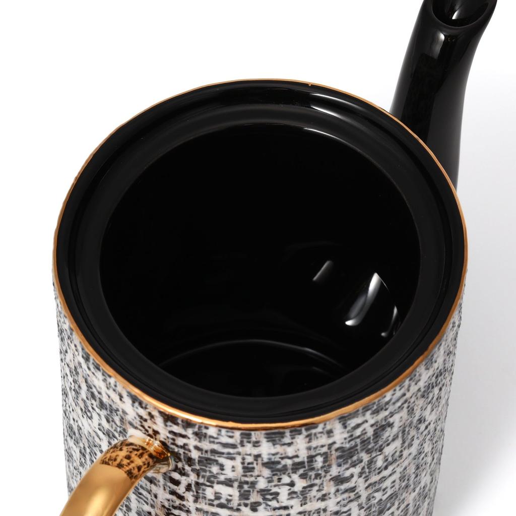 Francfranc Tweed Teapot, Black