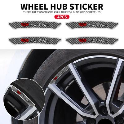 4pcs Car Styling Wheel Rims Racing Stickers Badges Auto Decoration for ATS BLS CT4 CT5 CTS EXT ESCALADE SRX XT4 SLR XTS