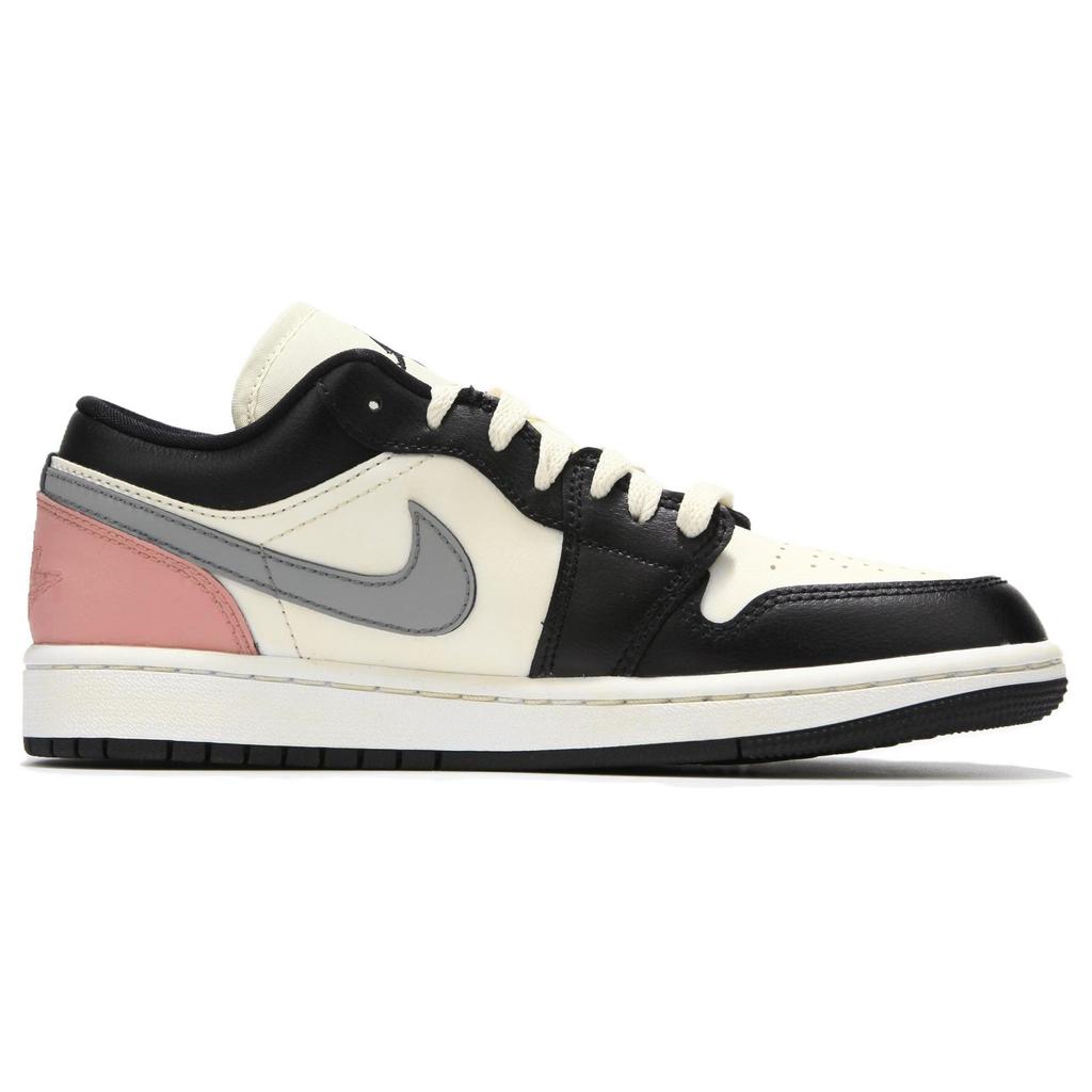 Jordan Air Jordan 1 Low Slip Resistant Abrasion Resistant Low top Vintage Basketball Shoes Women's Black Pink DC0774-101(Team24-)