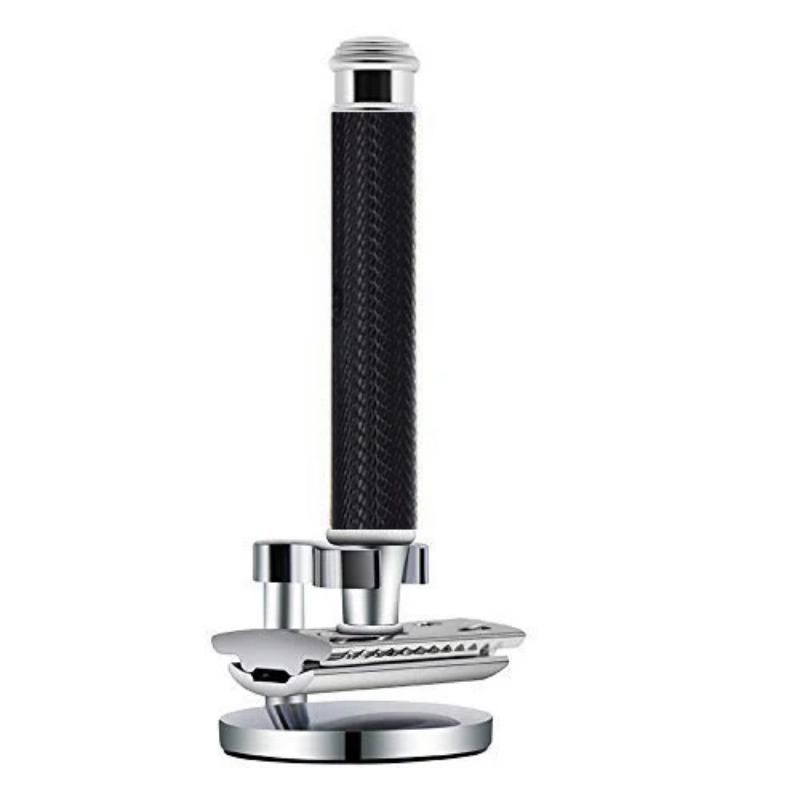 Premium Single Blade Safety Razors Double Edge Razor Blade Shaving Razors for Men with Razor Stand and 5 Platinum Blades