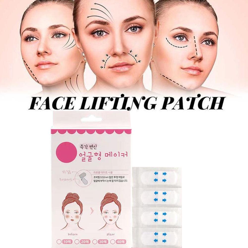 40Patches/BOX Invisible  Face V Lift Sticker Makeup Adhesive Lift Face Tape Slim Patch Breathable Sticker Lifting Tighten Chin