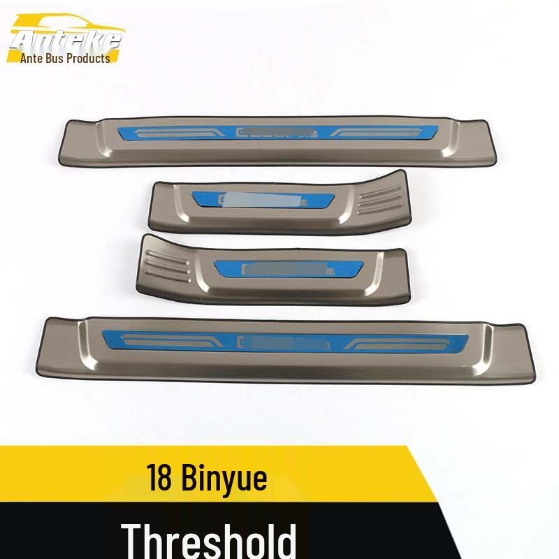 18-Model Bin Yue Decorative Accessories: Bumper & Trunk Sill Strips, Welcome Pedals