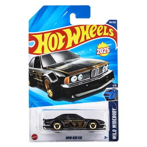 Hot Wheels Basic Car BMW 635 CSI Vehicle Toy Mini Car for Ages 3 and Up, Black, JFN61