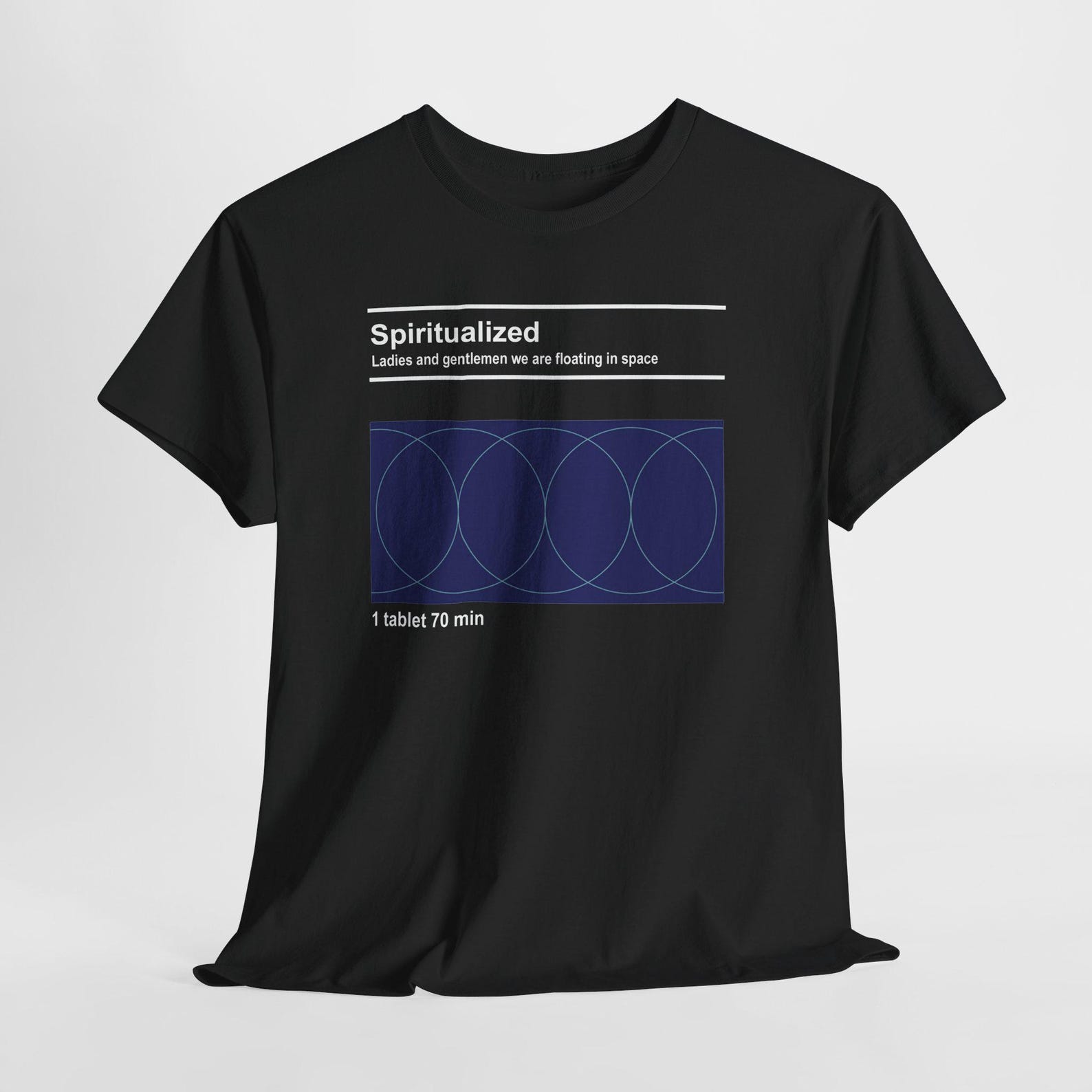 SPIRITUALIZED 1 Tablet 70 Min Rock Band Men s Black Tees T-Shirt Size S-5XL L